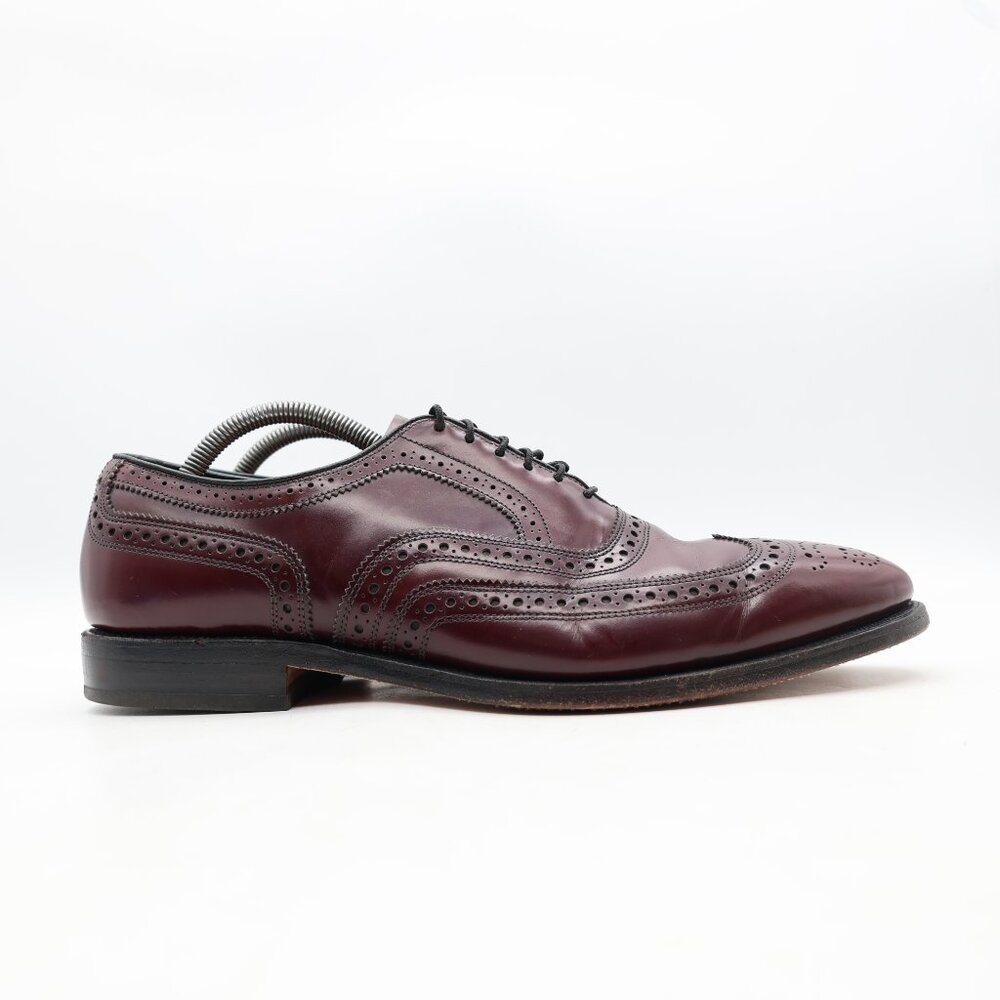 Allen Edmonds McAllister Men's 11 B Wingtip Burgundy Oxford Brogue Dress Shoes